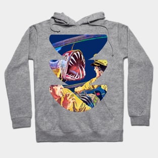 Marine Horror Retro Vintage Design: A Fusion of Fantasy, Sci-Fi, Art, and Comic Book Inspirations Hoodie